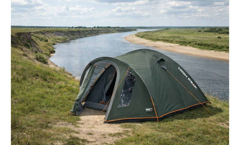 4-місний намет High Peak Nevada 4.1: двошаровий, з тамбуром, Кількість місць: 4, Колір: Deep Forest, зображення 3