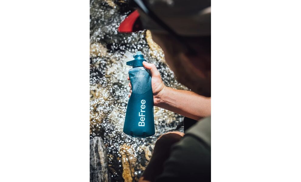М'яка пляшка з фільтром для води Katadyn BeFree AC (Slate Blue) на 1 л, Об'єм резервуару: 1000, Колір резервуару: Slate Blue, зображення 8