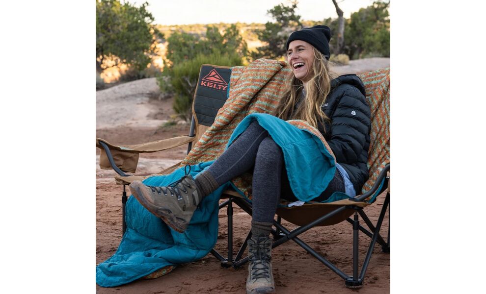 Ковдра для пікніка Kelty Biggie (Stormy Blue/Melted Stripes), Колір: Stormy Blue/Melted Stripes, зображення 3