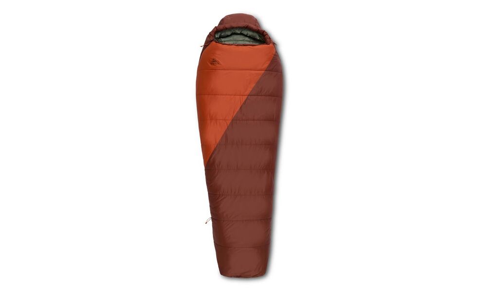 Зимовий туристичний спальник Kelty Cosmic Synthetic 0 Regular до -18°C: з капюшоном, Максимальний зріст користувача: 183, Колір: Cherry Mahogany/Cinnamon Stick, Сторона застібки: права, зображення 2