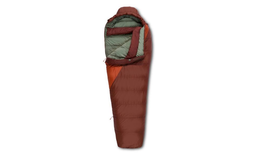 Зимовий туристичний спальник Kelty Cosmic Synthetic 0 Regular до -18°C: з капюшоном, Максимальний зріст користувача: 183, Колір: Cherry Mahogany/Cinnamon Stick, Сторона застібки: права, зображення 3