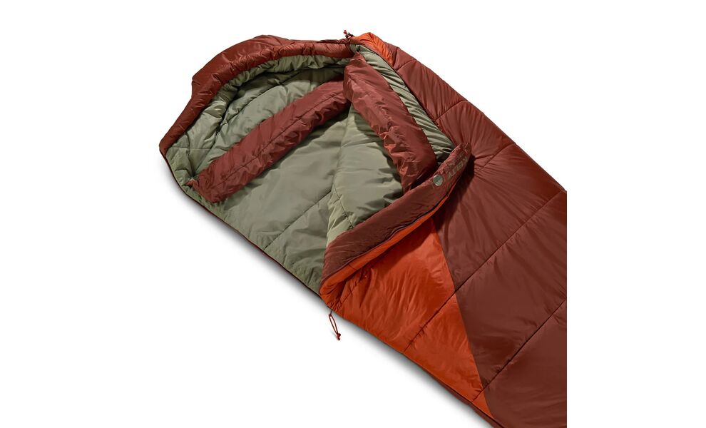 Зимовий туристичний спальник Kelty Cosmic Synthetic 0 Regular до -18°C: з капюшоном, Максимальний зріст користувача: 183, Колір: Cherry Mahogany/Cinnamon Stick, Сторона застібки: права, зображення 9