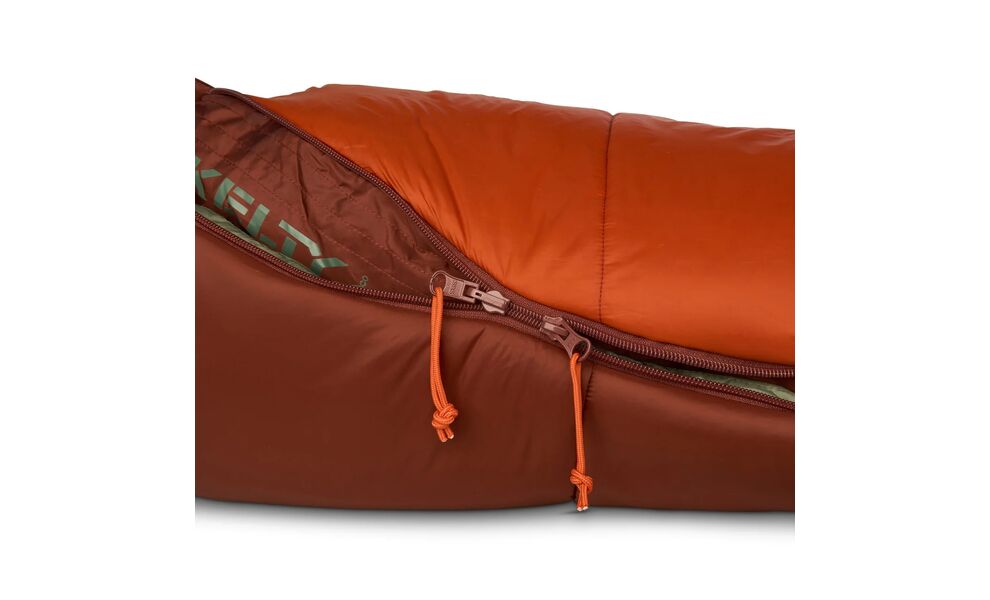 Зимовий туристичний спальник Kelty Cosmic Synthetic 0 Regular до -18°C: з капюшоном, Максимальний зріст користувача: 183, Колір: Cherry Mahogany/Cinnamon Stick, Сторона застібки: права, зображення 11