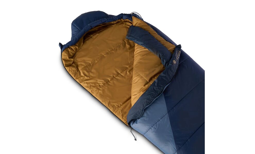 Демісезонний туристичний спальник Kelty Cosmic Synthetic 20 Regular до -7°C: з капюшоном, Максимальний зріст користувача: 183, Колір: Pageant Blue/Bering Sea, Сторона застібки: права, зображення 9