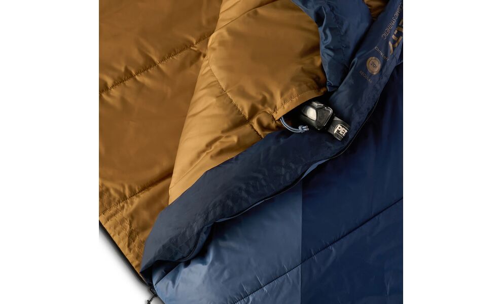 Демісезонний туристичний спальник Kelty Cosmic Synthetic 20 Regular до -7°C: з капюшоном, Максимальний зріст користувача: 183, Колір: Pageant Blue/Bering Sea, Сторона застібки: права, зображення 10