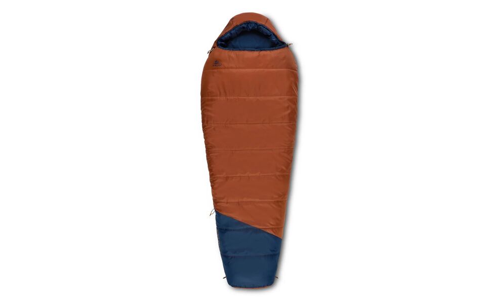 Зимовий туристичний спальник Kelty Mistral 0 Regular до -18°C: з капюшоном, Максимальний зріст користувача: 183, Колір: Gingerbread/Pageant Blue, Сторона застібки: права, зображення 2