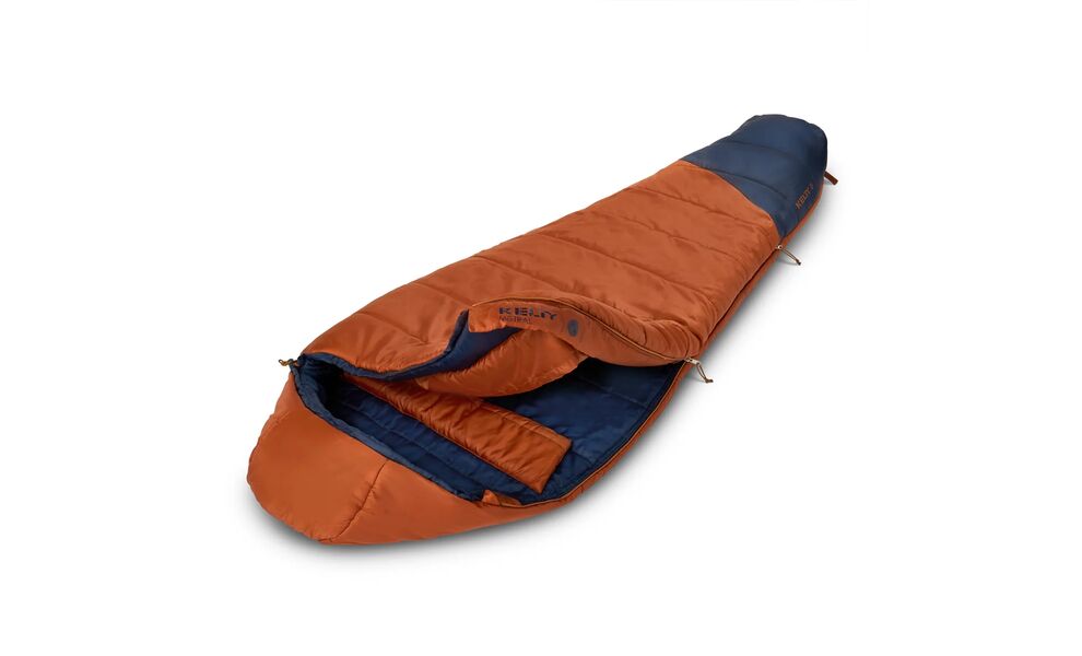 Зимовий туристичний спальник Kelty Mistral 0 Regular до -18°C: з капюшоном, Максимальний зріст користувача: 183, Колір: Gingerbread/Pageant Blue, Сторона застібки: права, зображення 5