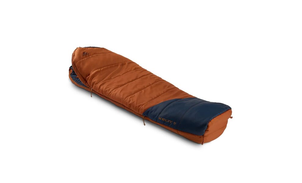 Зимовий туристичний спальник Kelty Mistral 0 Regular до -18°C: з капюшоном, Максимальний зріст користувача: 183, Колір: Gingerbread/Pageant Blue, Сторона застібки: права, зображення 6
