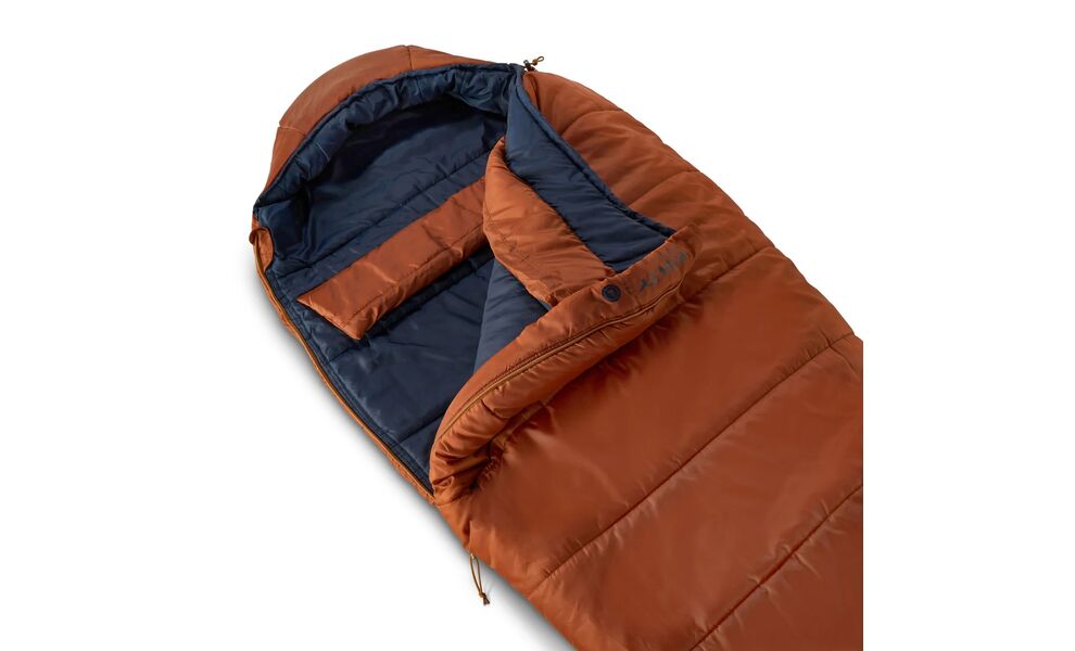 Зимовий туристичний спальник Kelty Mistral 0 Regular до -18°C: з капюшоном, Максимальний зріст користувача: 183, Колір: Gingerbread/Pageant Blue, Сторона застібки: права, зображення 9