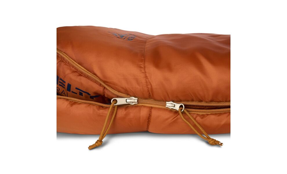 Зимовий туристичний спальник Kelty Mistral 0 Regular до -18°C: з капюшоном, Максимальний зріст користувача: 183, Колір: Gingerbread/Pageant Blue, Сторона застібки: права, зображення 10