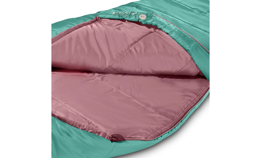 Дитячий туристичний спальник Kelty Mistral 20 Kids (Malachite) до -1°C, Максимальний зріст користувача: 152, Колір: Malachite, Сторона застібки: права, зображення 7