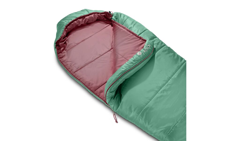 Дитячий туристичний спальник Kelty Mistral 20 Kids (Malachite) до -1°C, Максимальний зріст користувача: 152, Колір: Malachite, Сторона застібки: права, зображення 9