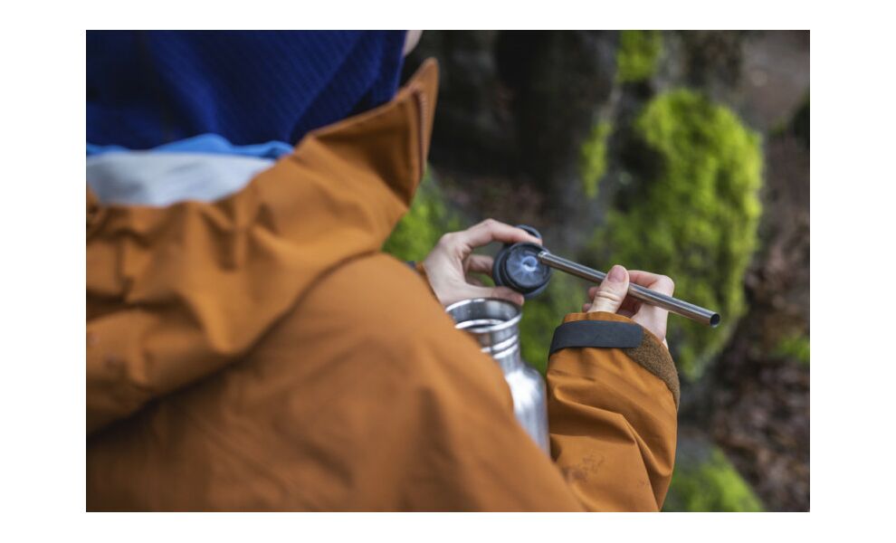 Спортивна пляшка для води з трубочкою Klean Kanteen Classic - Flip Sport (Peach Parfait) на 800 мл, нержавіюча сталь, Об'єм: 800, Колір виробника: Peach Parfait, зображення 5