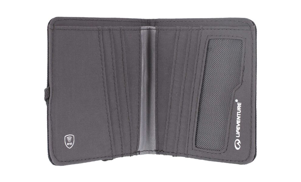 Компактний гаманець на резинці з захистом для карток Lifeventure Recycled RFID Compact Wallet (Grey), зображення 3