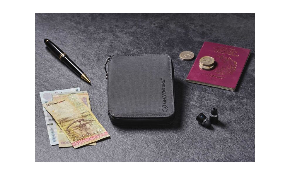 Туристичний гаманець з захистом для карток Lifeventure Recycled RFID Mini Travel Wallet (Grey), Колір виробника: Grey, зображення 4