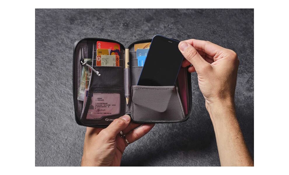 Туристичний гаманець з захистом для карток Lifeventure Recycled RFID Mini Travel Wallet (Navy), Колір виробника: Navy, зображення 9
