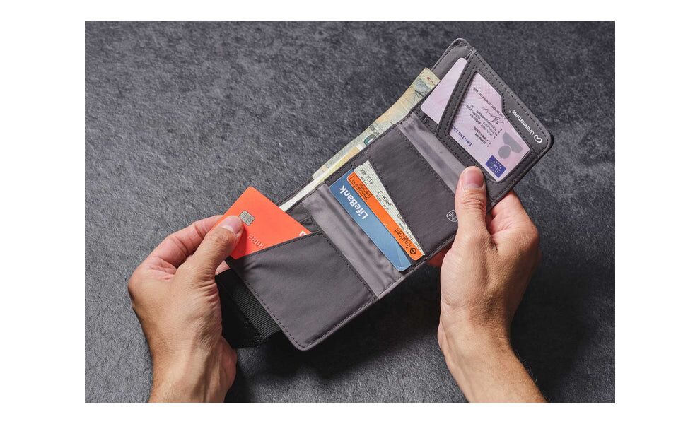 Гаманець на липучці з захистом для карток Lifeventure Recycled RFID Wallet (Navy), Колір виробника: Navy, зображення 10