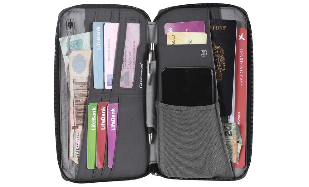 Туристичний гаманець з захистом для карток Lifeventure Recycled RFID Travel Wallet (Grey), зображення 4