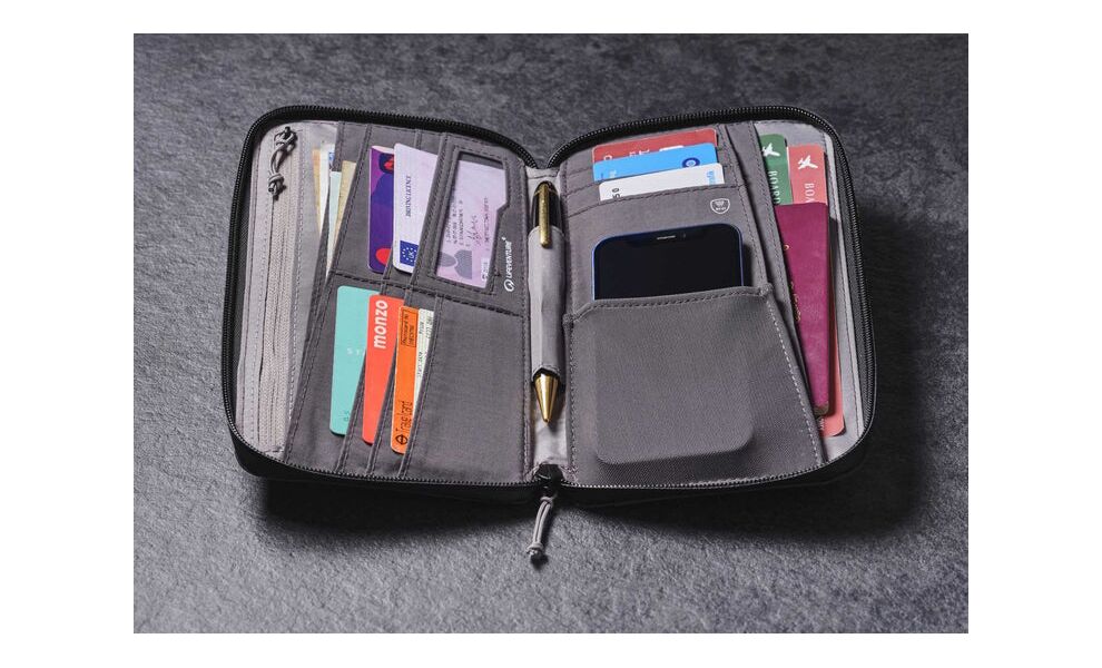 Туристичний гаманець з захистом для карток Lifeventure Recycled RFID Travel Wallet (Grey), зображення 6