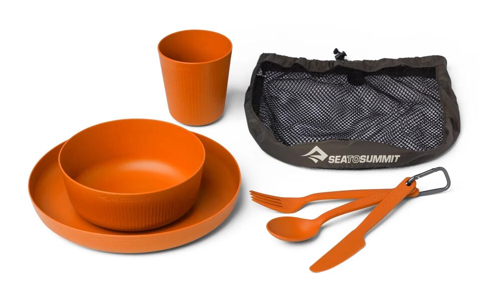 Туристичний набір столового посуду Sea to Summit Camp з чохлом (Burnt Orange) на 1 особу, харчовий пластик, Колір: Burnt Orange, зображення 4