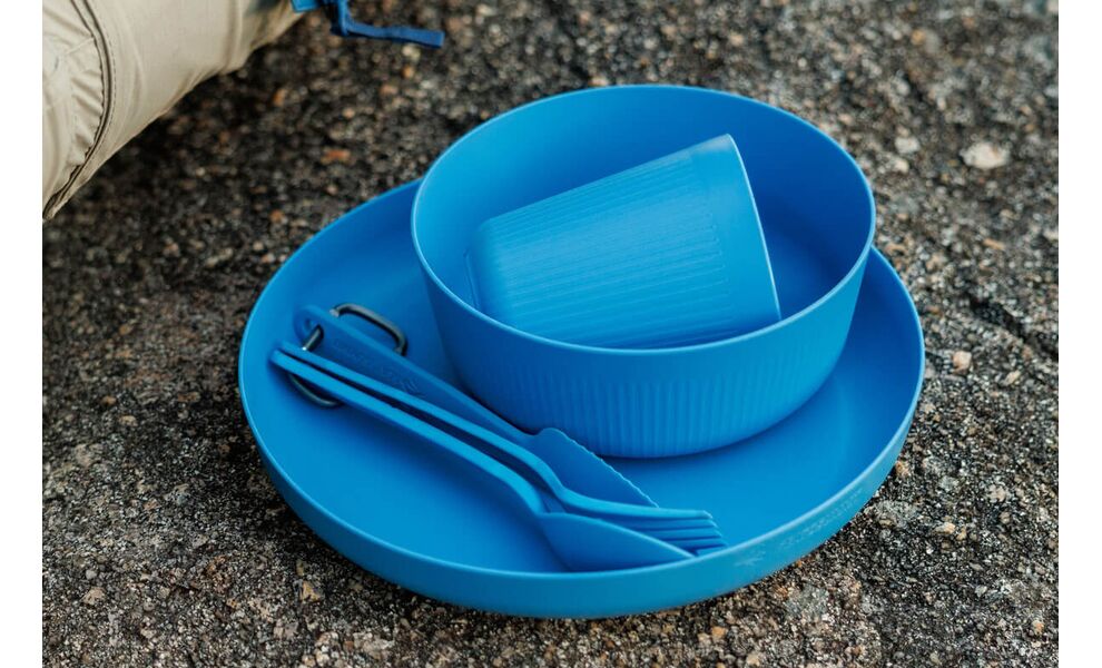 Туристичний набір столового посуду Sea to Summit Camp з чохлом (Cendre Blue) на 1 особу, харчовий пластик, Колір: Cendre Blue, зображення 6