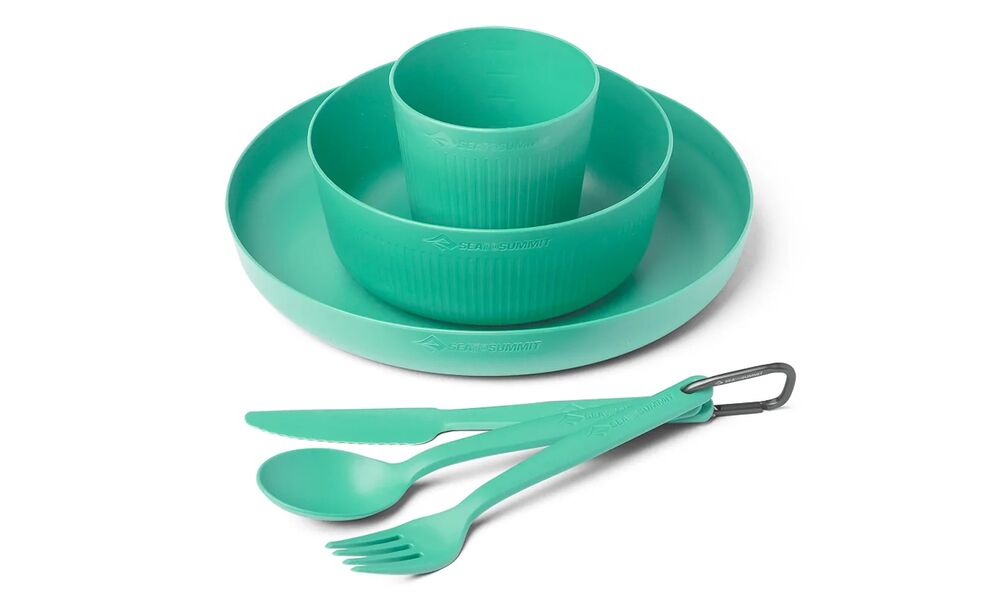 Туристичний набір столового посуду Sea to Summit Camp з чохлом (Cabbage) на 1 особу, харчовий пластик, Колір: Cabbage, зображення 2