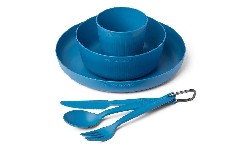 Туристичний набір столового посуду Sea to Summit Camp з чохлом (Cendre Blue) на 1 особу, харчовий пластик, Колір: Cendre Blue, зображення 2