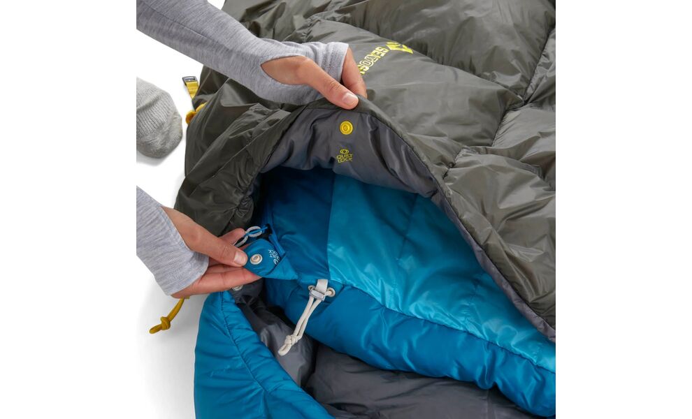 Літній пуховий спальник-квілт Sea to Summit Ember +7C - Regular до +7°C, Максимальний зріст користувача: 185, Колір: Beluga, Сторона застібки: без блискавки, зображення 9