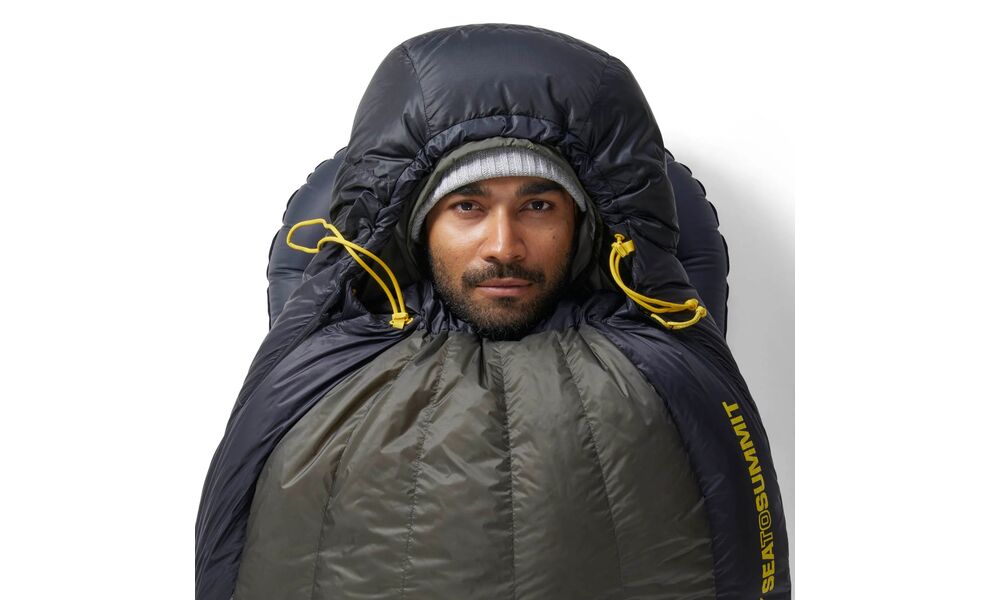 Демісезонний пуховий спальник Sea to Summit Spark Pro -9C - Long до -9°C: з капюшоном, Максимальний зріст користувача: 198, Колір: Beluga, Сторона застібки: ліва, зображення 7