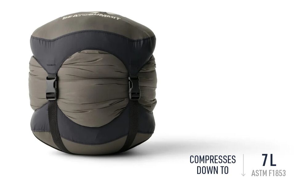 Демісезонний пуховий спальник Sea to Summit Spark Pro -9C - Regular до -9°C: з капюшоном, Максимальний зріст користувача: 185, Колір: Beluga, Сторона застібки: ліва, зображення 3