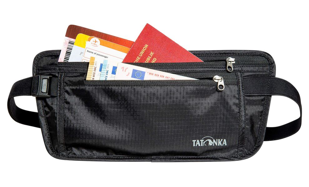 Туристичний натільний гаманець на пояс Tatonka Skin Moneybelt Int (Black), Колір виробника: Black, зображення 6