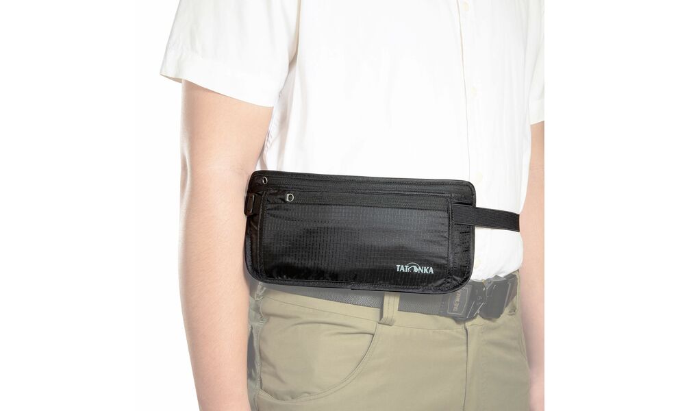 Туристичний натільний гаманець на пояс Tatonka Skin Moneybelt Int (Black), Колір виробника: Black, зображення 7
