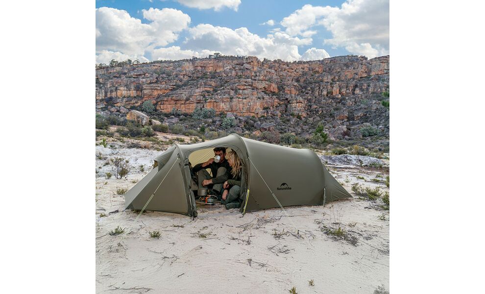 2-місний ультралегкий намет Naturehike CNK2450WS036 Opalus (Dark Green): двошаровий, з тамбуром, Кількість місць: 2, Колір: Dark Green, зображення 9