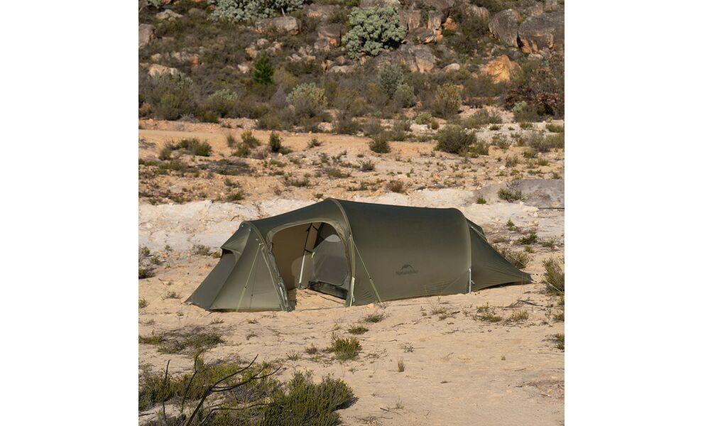 2-місний ультралегкий намет Naturehike CNK2450WS036 Opalus (Dark Green): двошаровий, з тамбуром, Кількість місць: 2, Колір: Dark Green, зображення 13