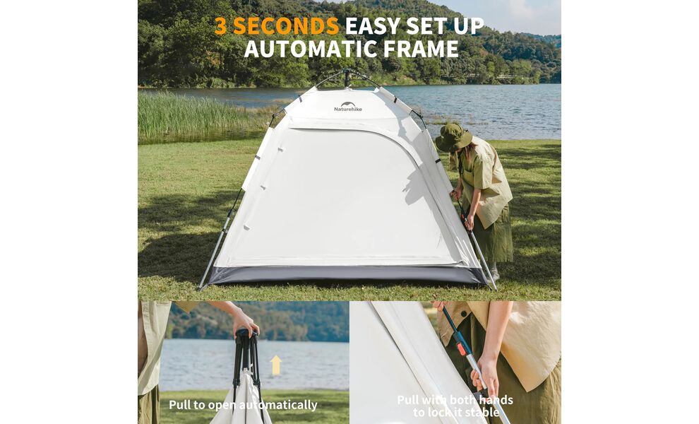 Автоматичний кемпінговий шатер з тентом Naturehike CNK2550WS010 Ango L (Brown), Колір: Brown, зображення 3