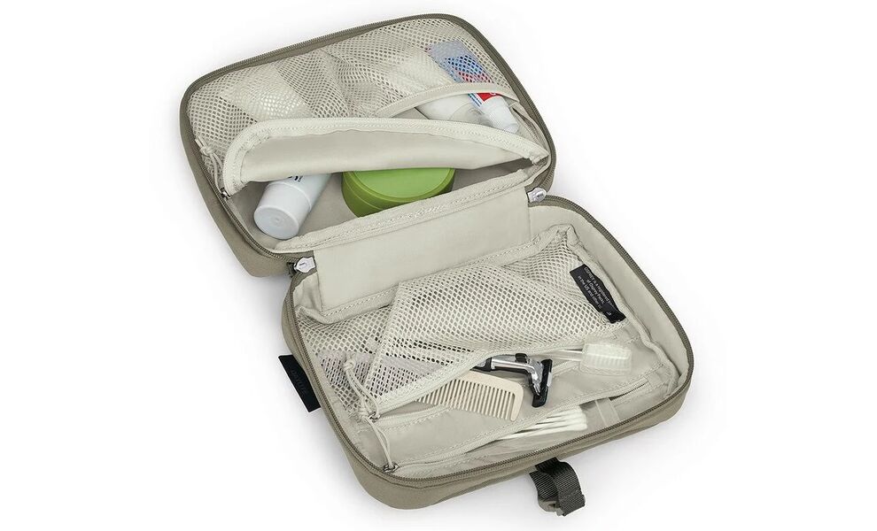 Дорожня косметичка з гачком для підвішування Osprey Daylite Hanging Toiletry Kit (Tan Concrete), Колір: Tan Concrete, зображення 4