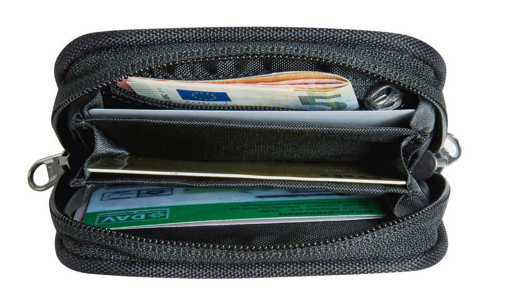 Гаманець на блискавці з захистом для карток Tatonka Plain Wallet RFID Block (Black), Колір виробника: Black, зображення 6