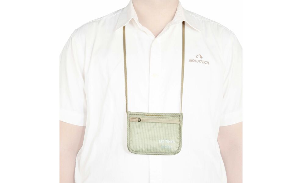 Туристичний натільний гаманець на шию з захистом для карток Tatonka Skin ID Pocket RFID B (Natural), Колір виробника: Natural, зображення 6