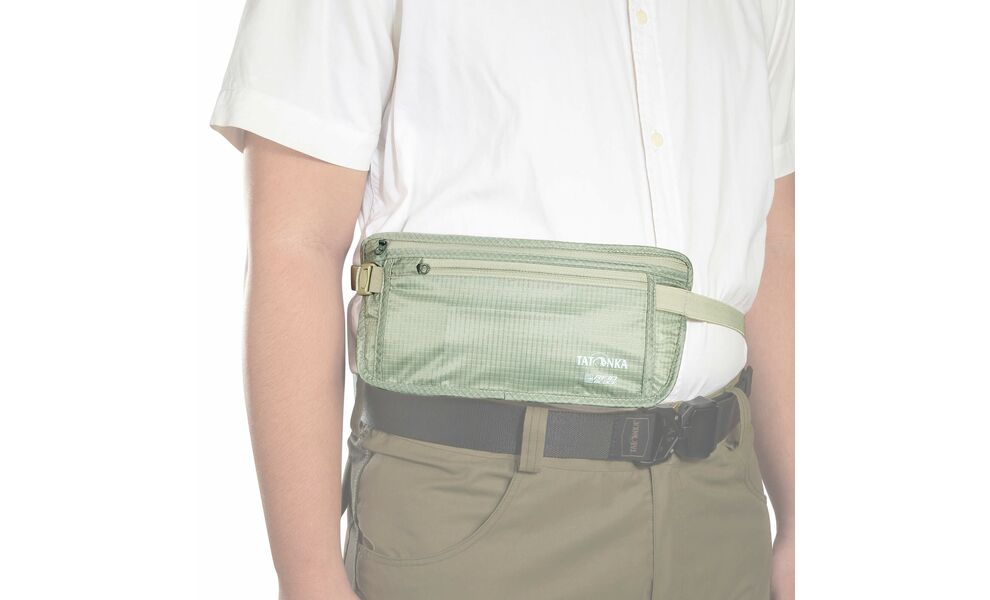 Туристичний натільний гаманець на пояс з захистом для карток Tatonka Skin Moneybelt Int RFID (Natural), Колір виробника: Natural, зображення 7