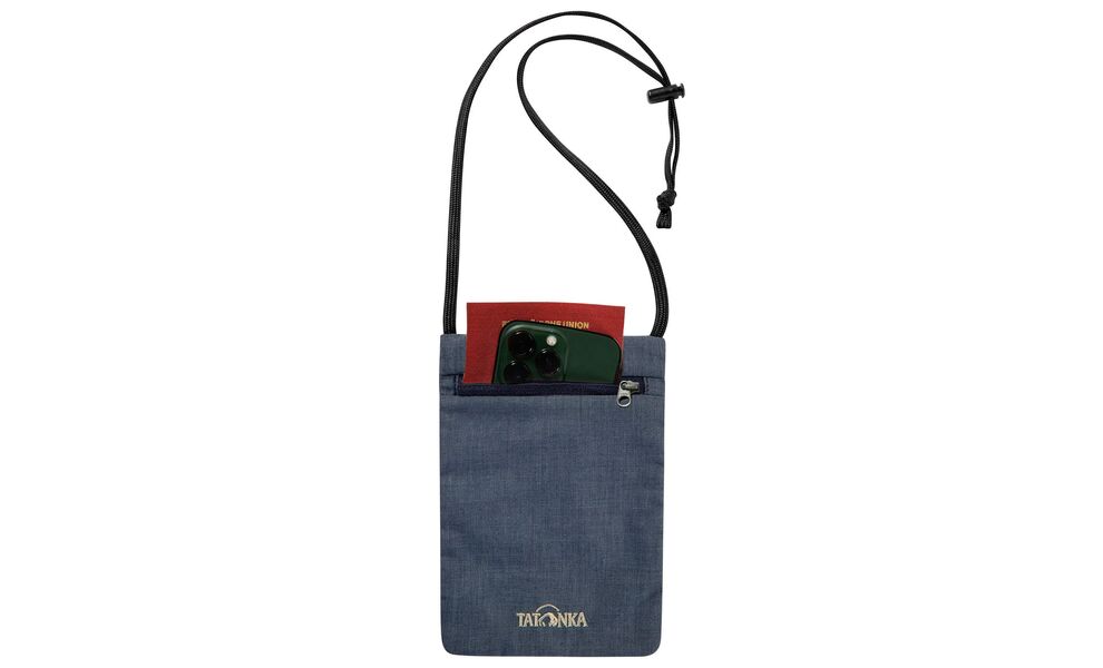 Туристичний натільний гаманець на шию Tatonka Skin Neck Pocket (Dark Blue), Колір виробника: Dark Blue, зображення 3