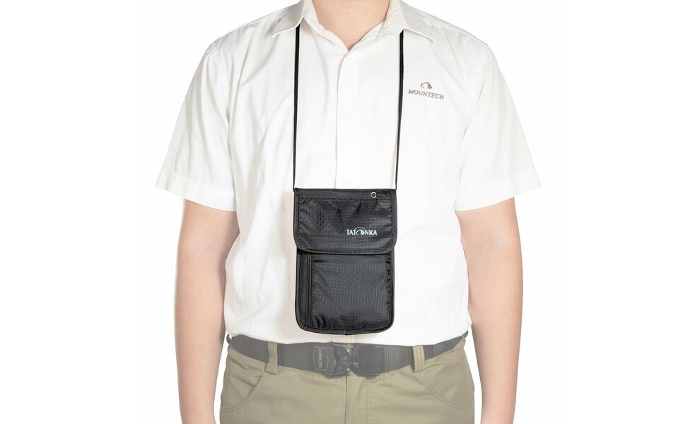 Туристичний натільний гаманець на шию Tatonka Skin Neck Pouch (Black), Колір виробника: Black, зображення 5