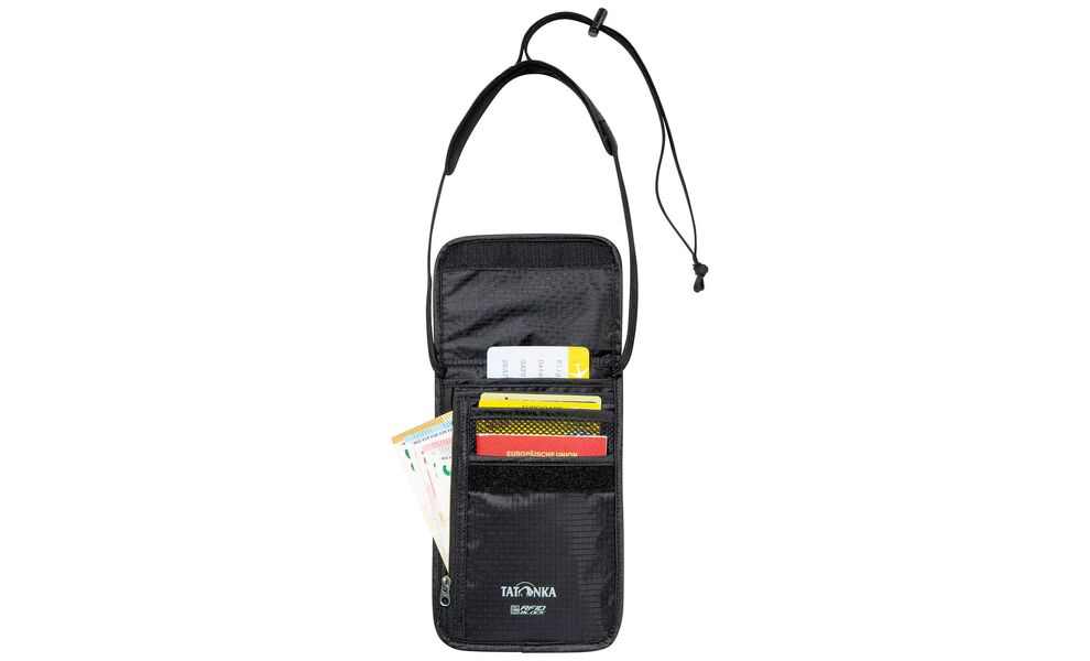 Туристичний натільний гаманець на шию з захистом для карток Tatonka Skin Neck Pouch RFID B (Natural), Колір виробника: Natural, зображення 4