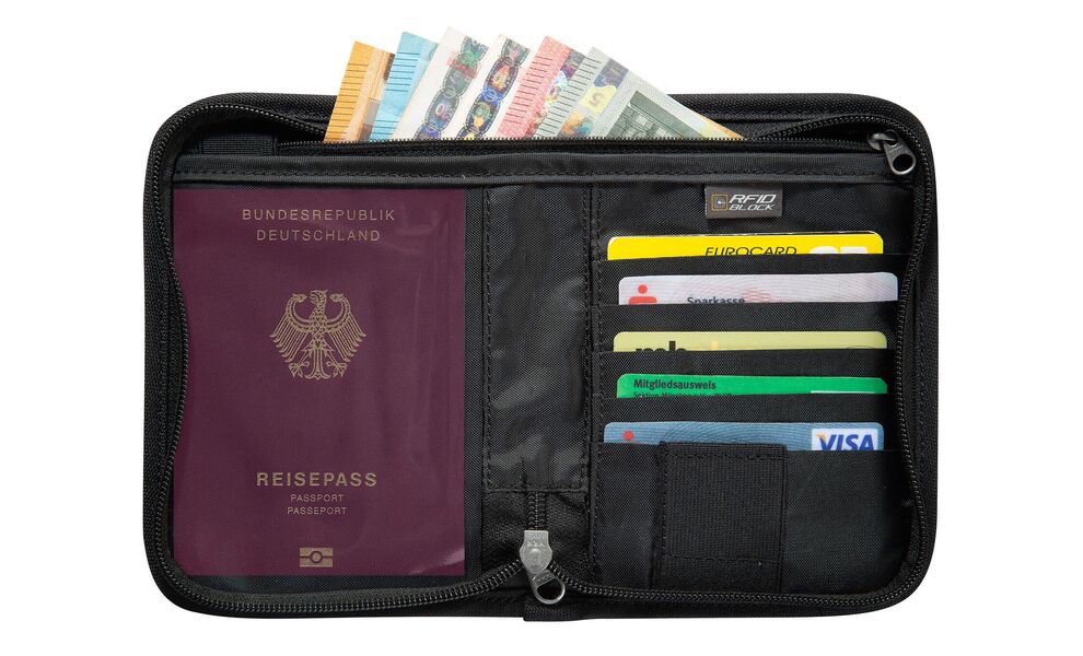 Туристичний гаманець з захистом для карток Tatonka Travel Zip M RFID Block (Black), Колір виробника: Black, зображення 6