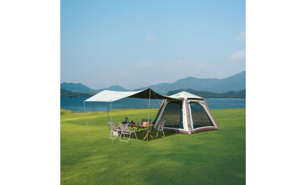Надувний кемпінговий шатер з тентом Naturehike CNK2550WS017 Ango Air (Brown), Колір: Brown, зображення 3