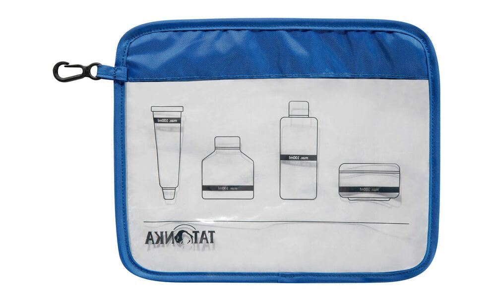 Прозора косметичка-пакет для літака Tatonka Zip Flight Bag А5 (Blue), Тип розміру: A5, Колір: Blue, зображення 2