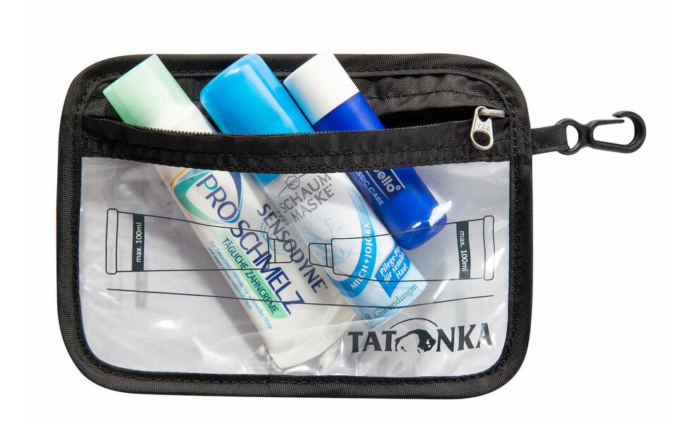 Прозора косметичка-пакет для літака Tatonka Zip Flight Bag А6 (Black), Тип розміру: A6, Колір: Black, зображення 3