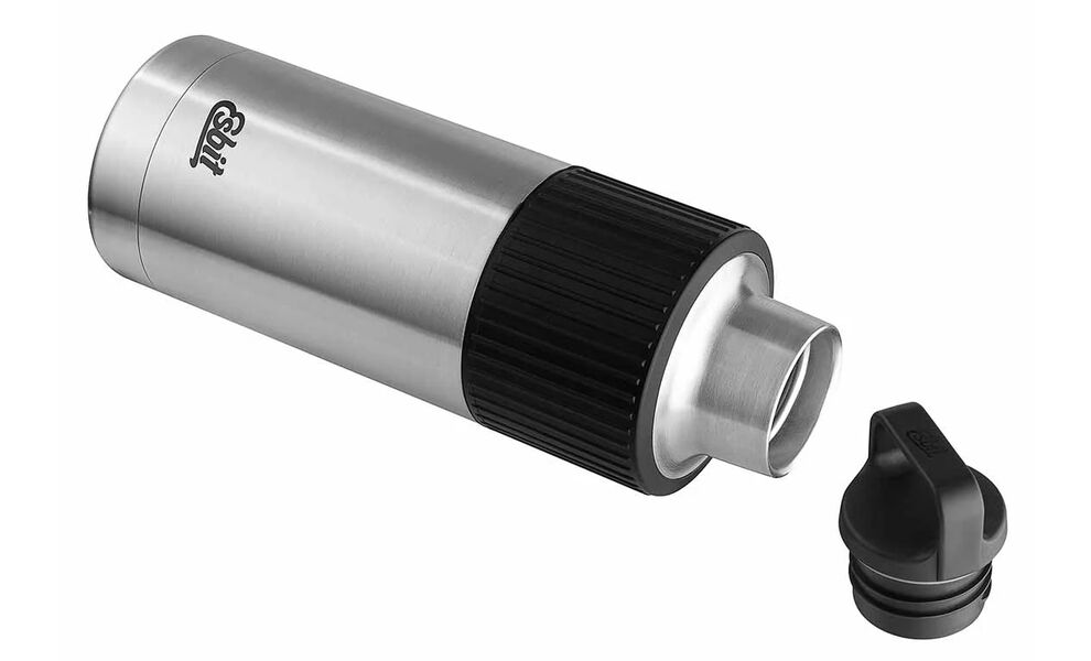Термопляшка з антиковзним окантуванням Esbit Sculptor Silicone Sleeve (Steel) на 1000 мл, Об'єм: 1000, Колір виробника: Steel/Black Silicone, зображення 3