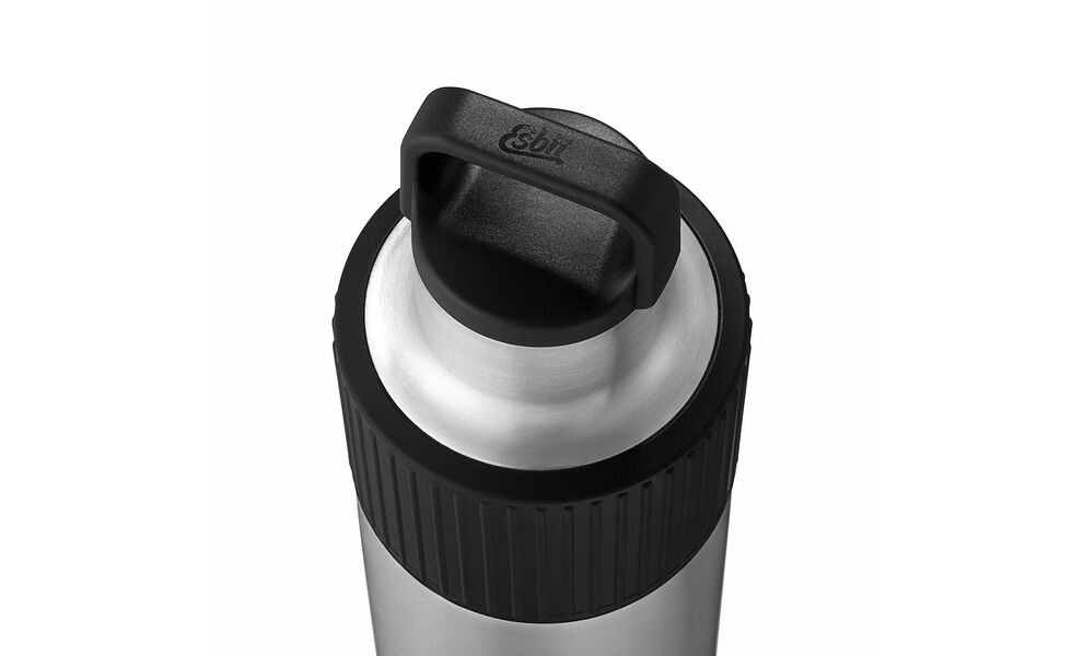Термопляшка з антиковзним окантуванням Esbit Sculptor Silicone Sleeve (Steel) на 1000 мл, Об'єм: 1000, Колір виробника: Steel/Black Silicone, зображення 4