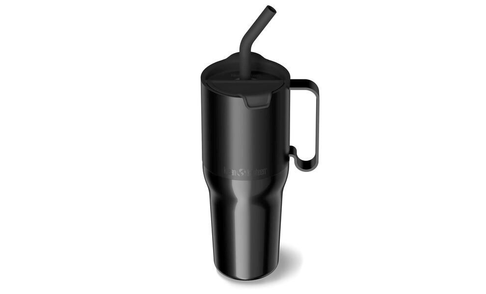 Термокружка з трубочкою та ручкою Klean Kanteen Rise (Black) на 1064 мл, Об'єм: 1064, Колір: Black, зображення 2