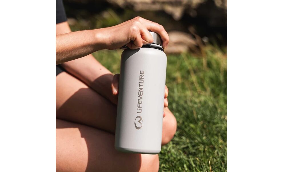 Термопляшка Lifeventure SS Flask (Light Grey) на 1000 мл, Об'єм: 1000, Колір виробника: Light Grey, зображення 5